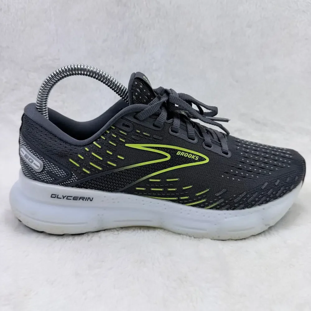 Brooks Glycerin 20 Womens Running Shoes Ebony White Nightlife Size 7 Cushion